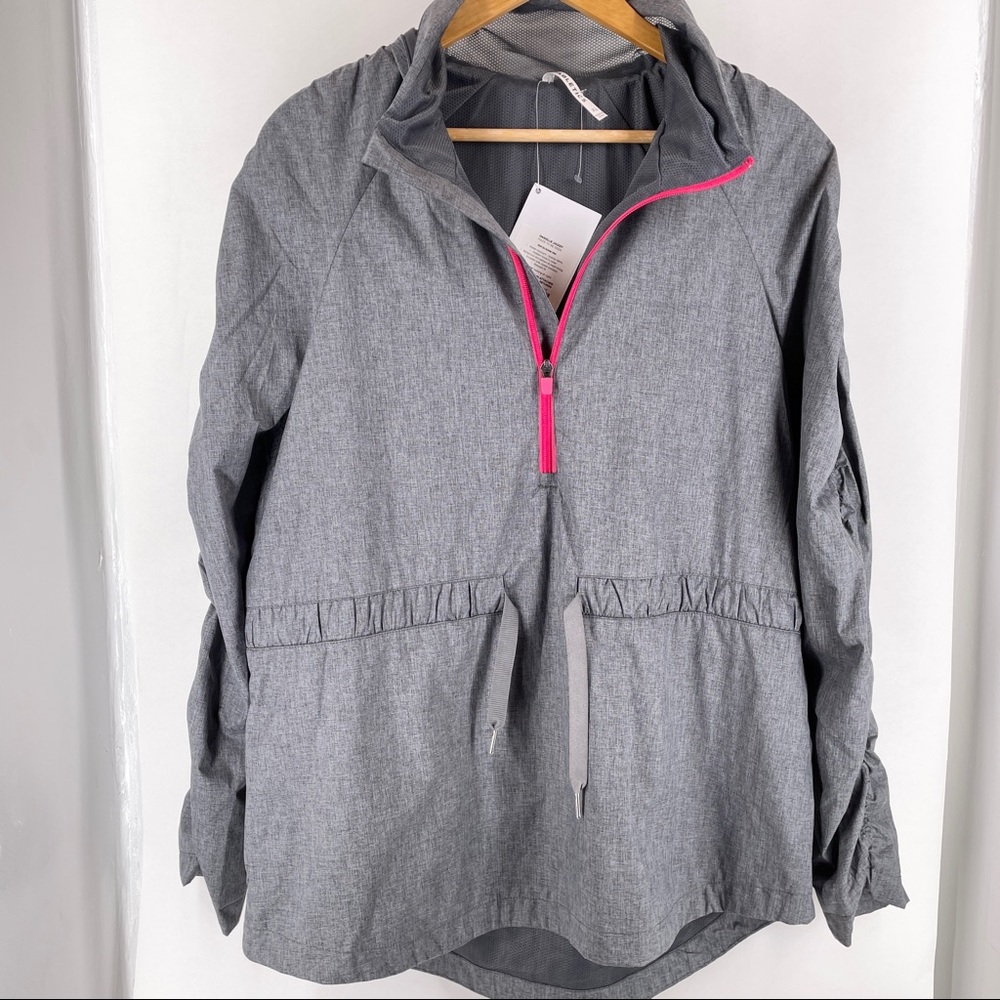 Fabletics Danielle Grey Water-Resistant Jacket Size XL NWT